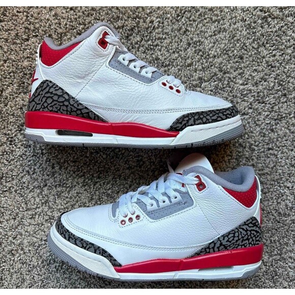 Nike Air Jordan 3 Retro Fire Red Size 5 Youth (Size 6.5 Women's) - Picture 1 of 9